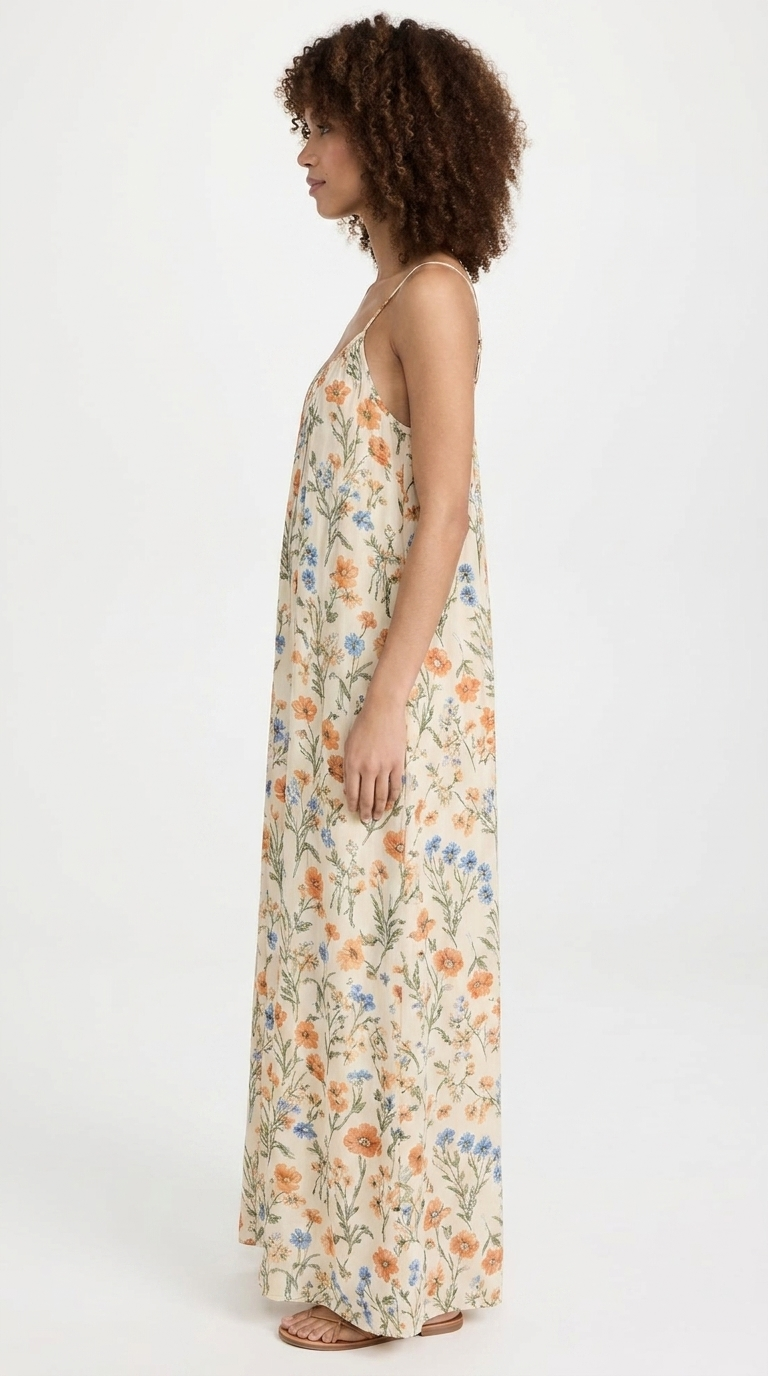 Women's Wildflower Boho Maxi Dress | Flowy Summer Dress